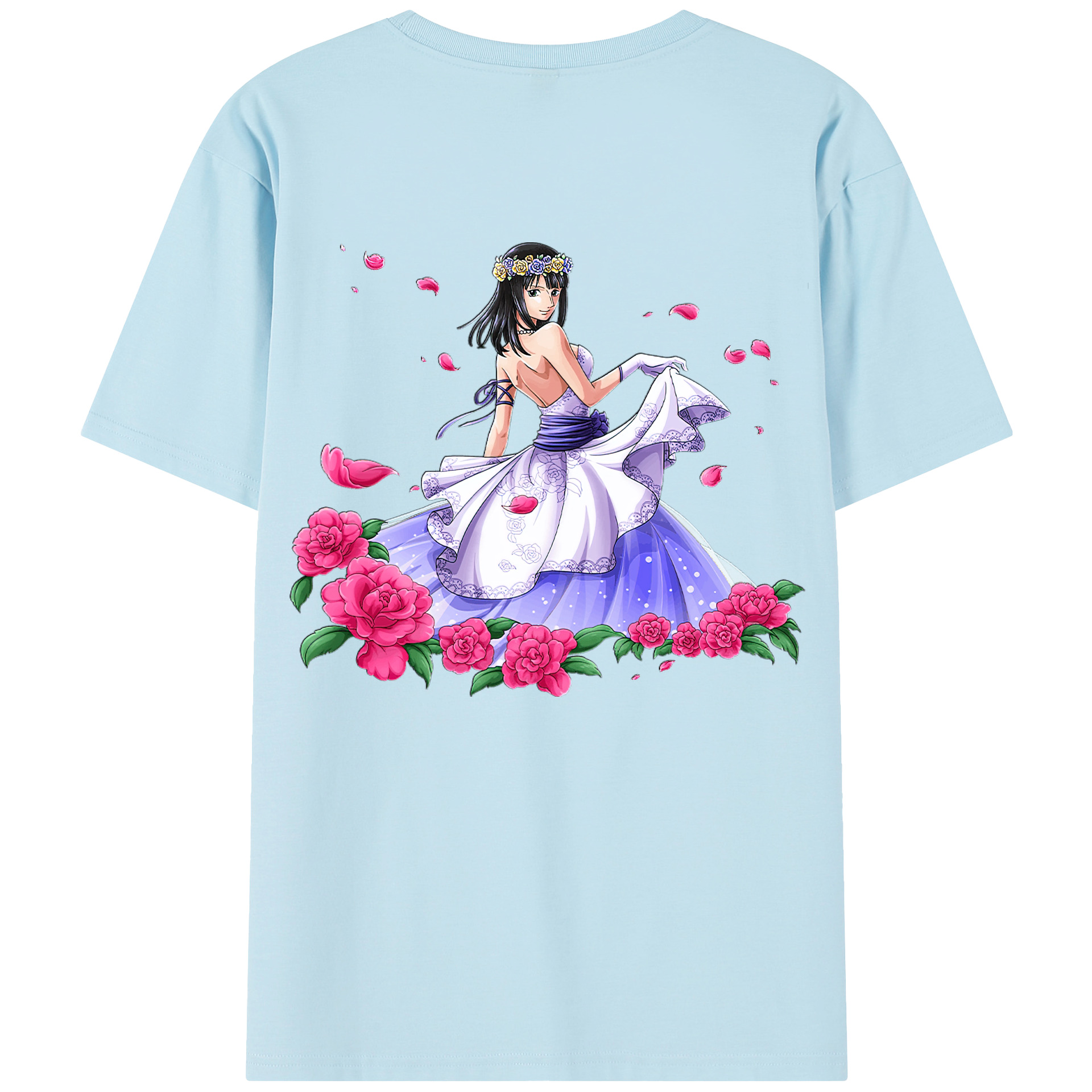 ワンピース ニコ・ロビン ONE PIECE Nico Robin 綿100％半袖Tシャツ（背面プリント）